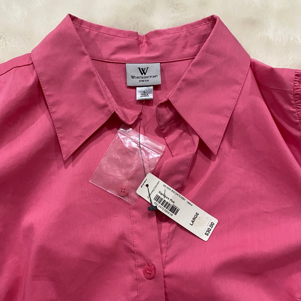 NWT WORTHINGTON BUTTON UP BLOUSE